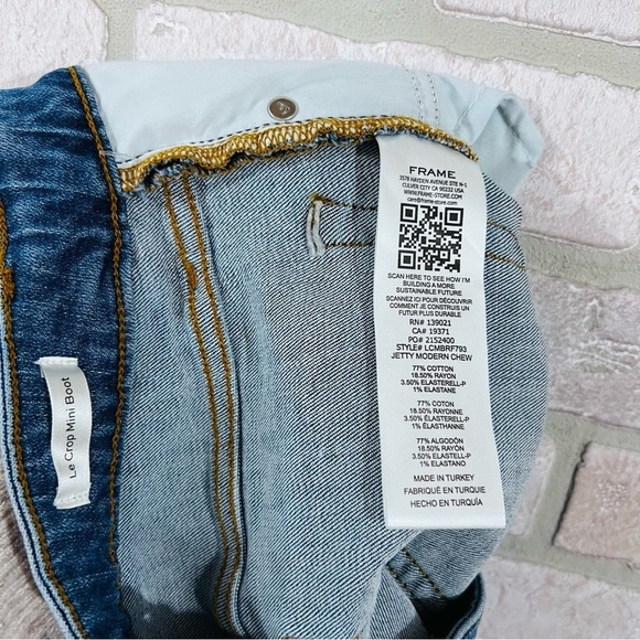 Frame Le Crop Mini Boot Jeans in Jetty Modern Chew Wash Size 27 - Picture 12 of 12